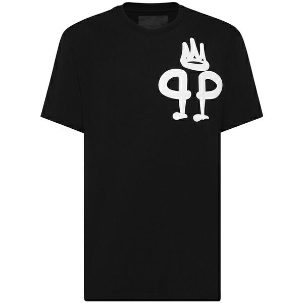 フィリップ飾り気のない メンズ ティーシャツ トップス King plein t-shirt Black