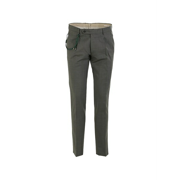 ベルウィッチ メンズ 心地好いズボン下 ボトムス Pleated-detail rope-accessory trousers Grey