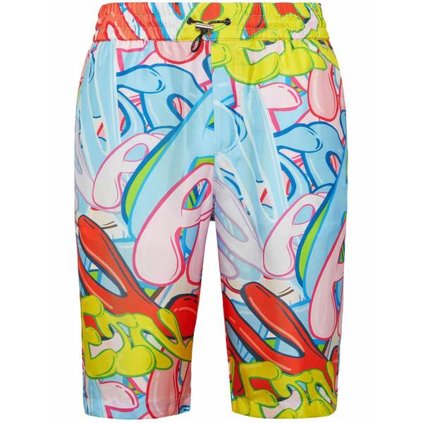 フィリップ飾り気のない メンズ 心地よいズボン下 ボトムス Bombing graffiti silk bermuda shorts Blue