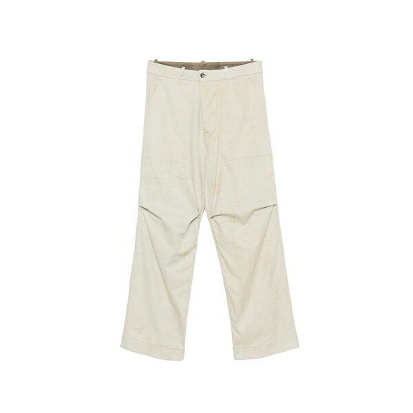 マスナダ メンズ 心地よいズボン下 ボトムス Off-white patch trousers Neutrals