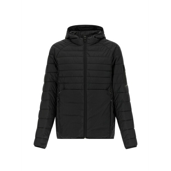 主任者 メンズ 上衣＆上衣 アウター Quilted hooded down jacket Black