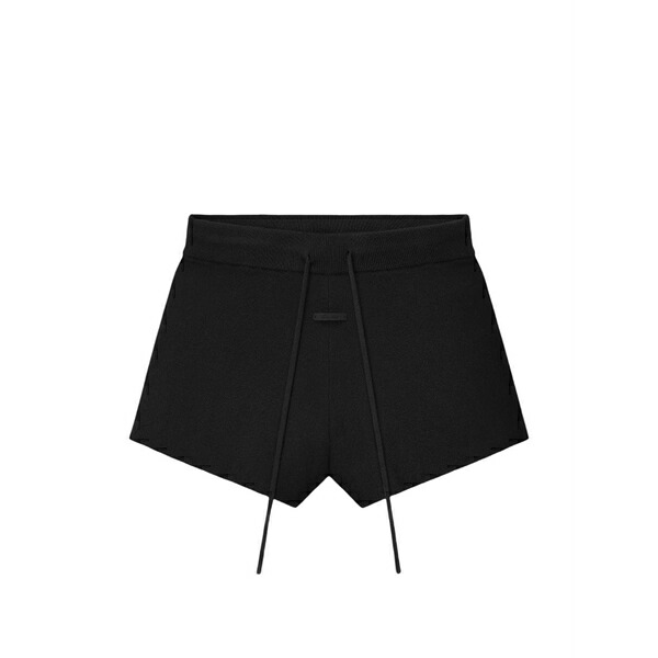 エフオージーエッセンシャルズ レディース 心地好いズボン下 ボトムス Essentials drawstring shorts Black