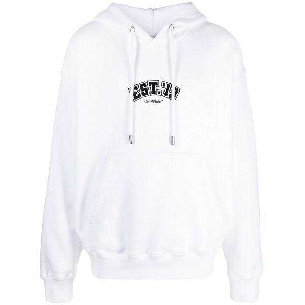 象牙色 メンズ パーカー・スウェットシャツ アウター Logic skate cotton hoodie White