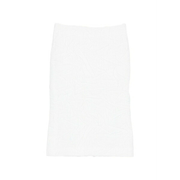シュシュ/トング レディース スカート ボトムス Crinkled-effect skirt White|asty