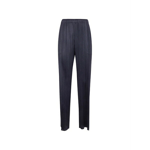 プリーツ プリーズ イッセイ ミヤケ レディース カジュアルパンツ ボトムス Straight-leg trousers Blue｜asty 96,140円