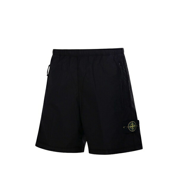 ストーンアイランド メンズ カジュアルパンツ ボトムス Compass patch shorts Black|asty