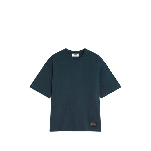 住み家 稲荷 メンズ ティーシャツ トップス Patch t-shirt Blue