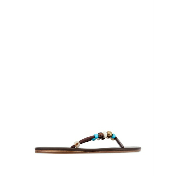 アンシエントグリークサンダル レディース サンダル シューズ Saionara bead-embellished sandals Brown|asty