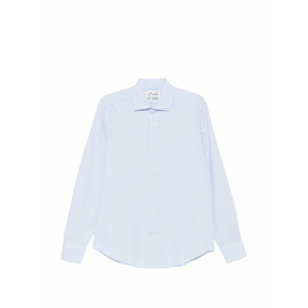 エムシーツーセイントバース メンズ プルオーバー トップス Pamplona striped-print long-sleeve shirt White