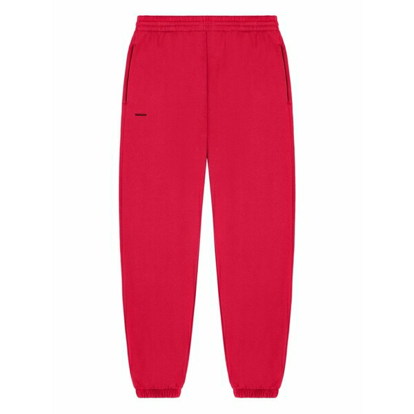 食パンガイア レディース 心地よいズボン下 ボトムス 365 cotton track trousers Red