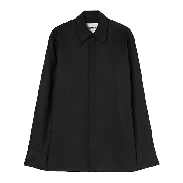 ジル・サンダー メンズ プルオーバー トップス Twill shirt Black