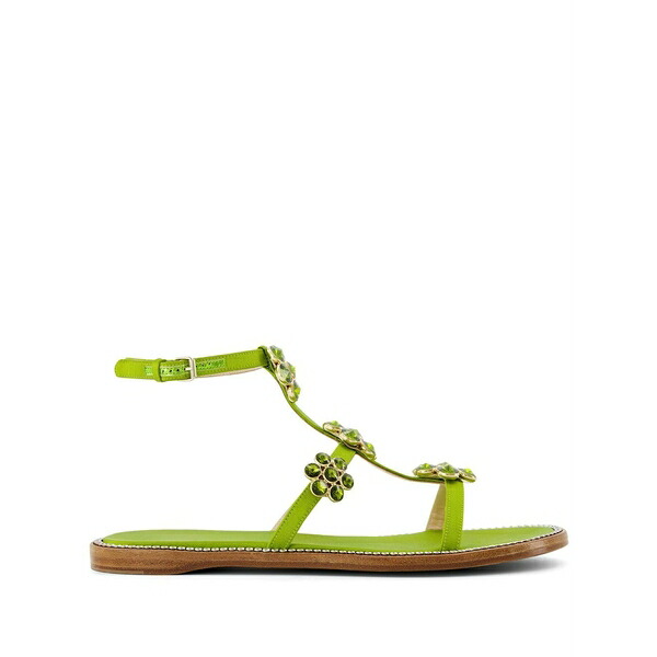 ジャンバティスタ ヴァリ レディース サンダル シューズ Jaipur embellished flat sandals Green｜asty