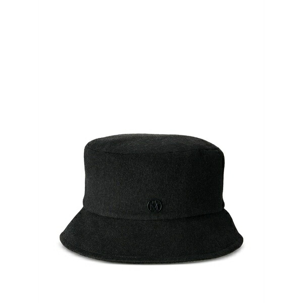 メゾンミッシェル  レディース 鳥打ち帽 付属物 Logo-plaque bucket hat Black