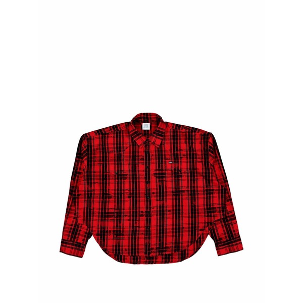 ヴェトモン メンズ プルオーバー トップス Checked shirt Red