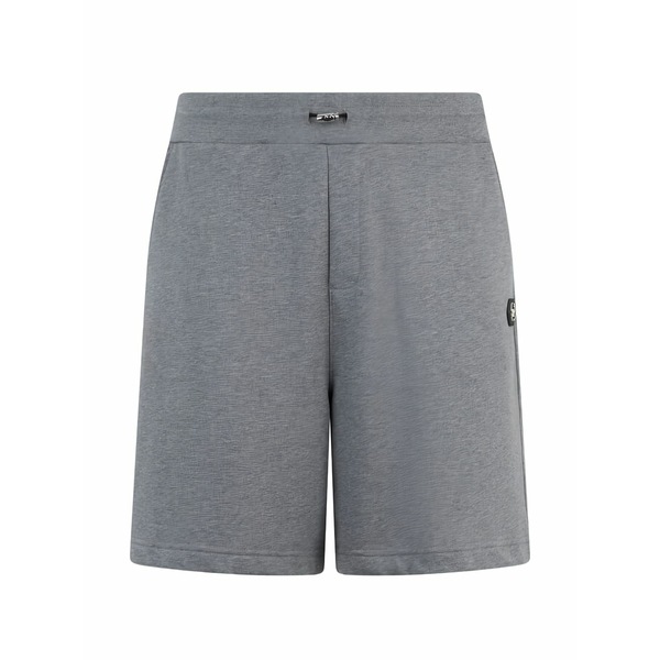フィリップ飾り気のない メンズ 心地よいズボン下 ボトムス Logo-patch cotton shorts Grey