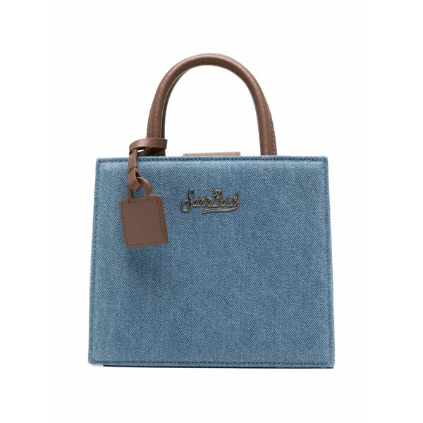 エムシーツーセイントバース レディース ハンドバック 御徒面子 Mini logo-plaque tote bag  Blue
