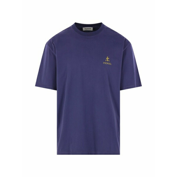 プレミアータ メンズ プルオーバー トップス Logo-print t-shirt Blue