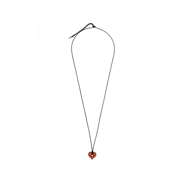 ミッソマ メンズ 首飾り・チョー鉄道車両 付属物 Molten heart gemstone-pendant necklace Brown
