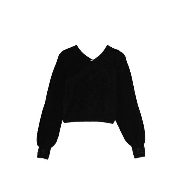 アイスバーグ レディース ニット&セーター アウター V-neck knitted sweater Black｜asty