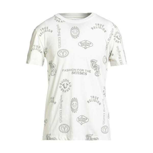 【送料無料】 トゥルーレリジョン メンズ Tシャツ トップス T-shirts White
