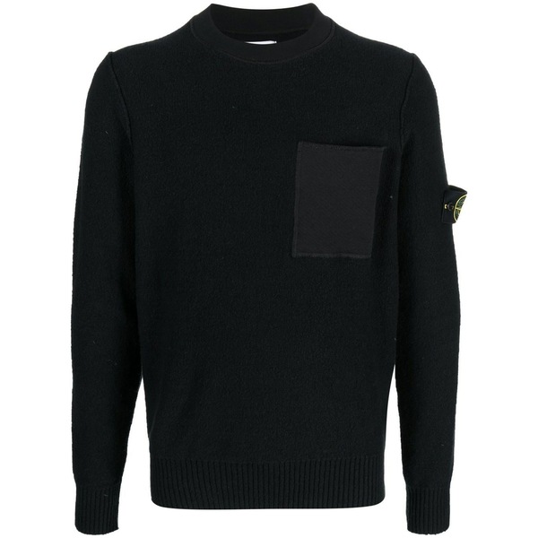  ストーンアイランド メンズ ニット・セーター アウター Stone Island Shadow Project Cotton Crew Neck Knit Black