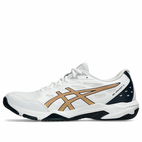 ASICS アシックス メンズ スニーカー  【ASICS Gel-Rocket 11 \u0027White Pure Gold Navy\u0027 1071A091-103】  大きさ US_10(28.0糎)