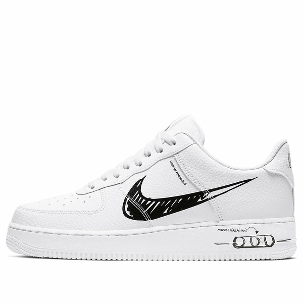Nike ナイキ メンズ スニーカー  【Nike Air Force 1 Low \u0027Sketch - Black\u0027 CW7581-101】  大きさ US_8.5(26.5珊)