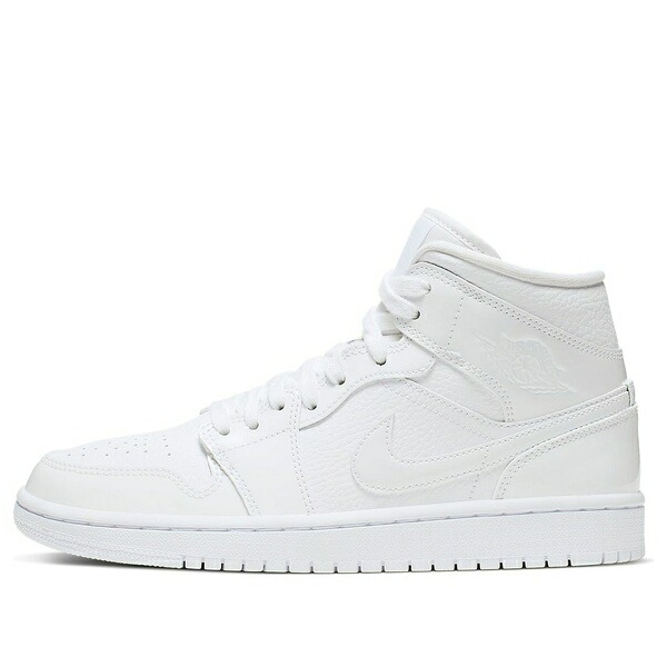Jordan ジョーダン レディース スニーカー 【(WMNS) Air Jordan 1 Mid 'Triple White' BQ6472-100】 サイズ US_9(26.0cm)|asty