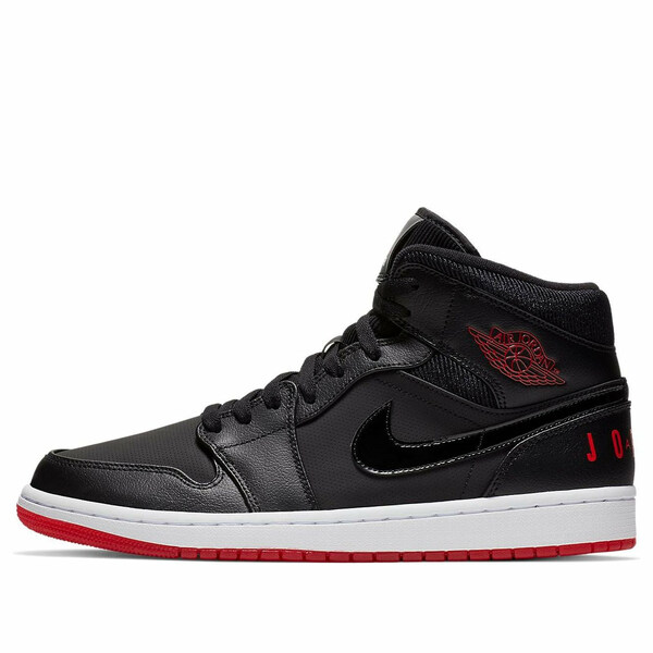 Jordan ジョーダン メンズ スニーカー  【Air Jordan 1 Retro Mid \u0027Bred\u0027 BQ6578-001】  大きさ US_8.5(26.5糎)