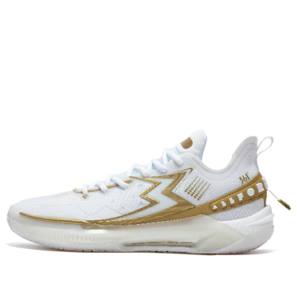 361 Degrees 361ディグリー メンズ スニーカー 【361 Degrees BIG3 5.0 Quick Pro 'White Gold Legend' 672421111-22】 サイズ US_9(27.0cm)|asty