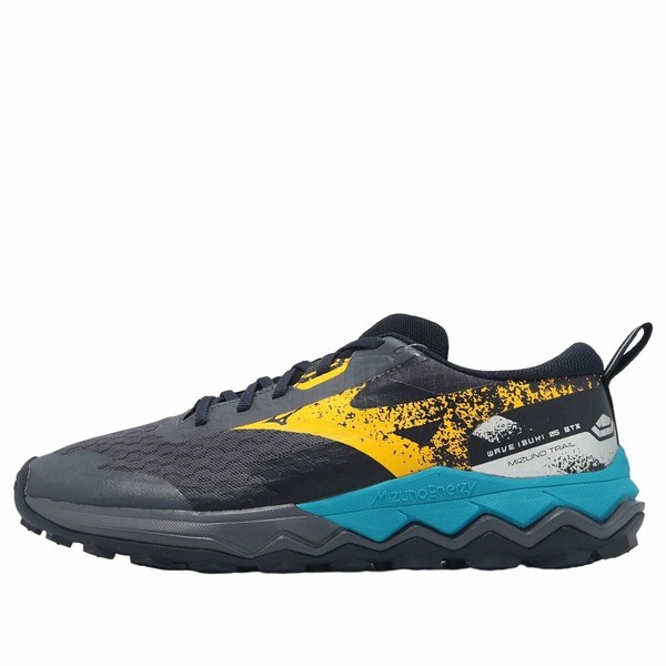 Mizuno ミズノ メンズ スニーカー 【Mizuno Wave Ibuki 5 GORE-TEX 'Odyssey Grey Citrus Baritone Blue' J1GJ255951】 サイズ US_9.5(27.5cm)|asty