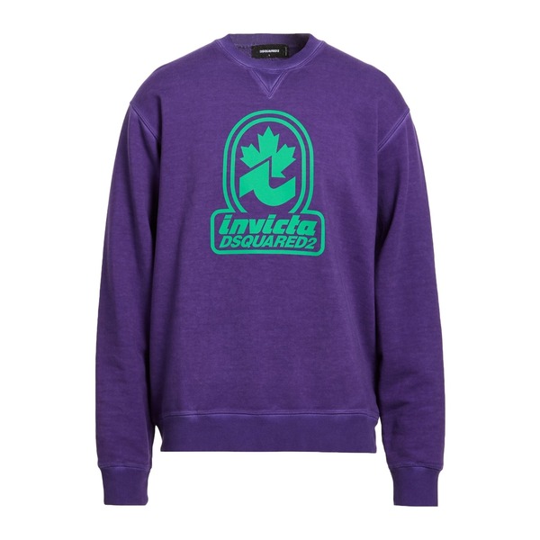 【貨物輸送無料】 ディースクエアード メンズ パーカー・スウェットシャツ アウター Sweatshirts Purple パーカー-トップス