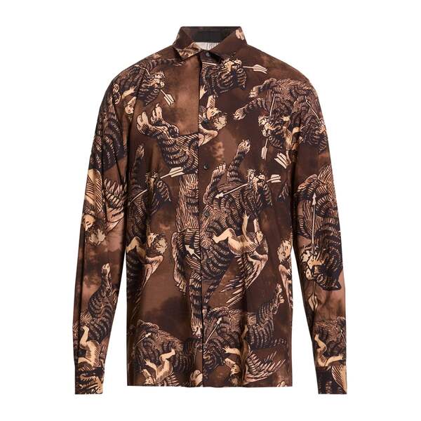 【送料無料】 ロベルトカヴァリ メンズ シャツ トップス Shirts Brown｜asty