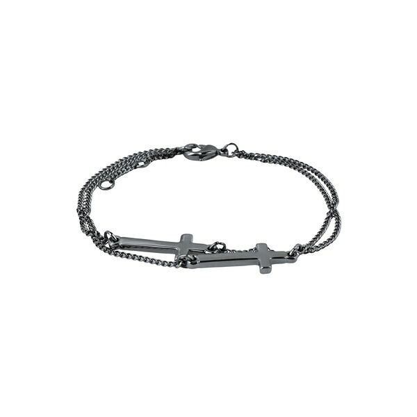 【送料無料】 ディースクエアード メンズ ブレスレット・バングル・アンクレット アクセサリー Bracelets Silver