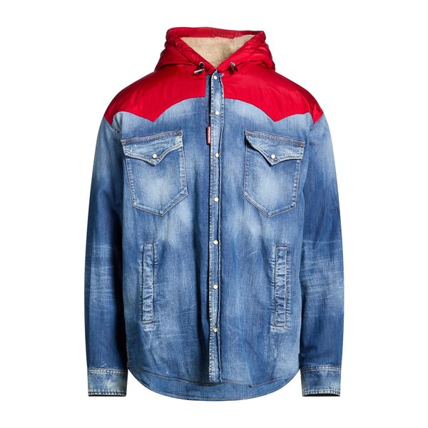 【送料無料】 ディースクエアード メンズ ジャケット＆ブルゾン アウター Denim outerwear Blue｜asty