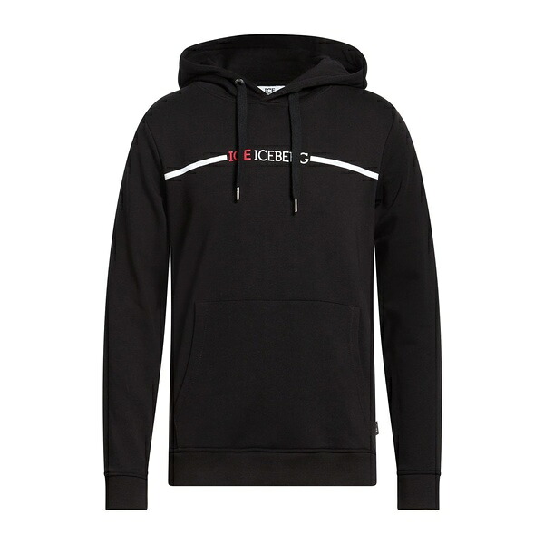【送料無料】 アイスバーグ メンズ パーカー・スウェットシャツ アウター Sweatshirts Black|asty