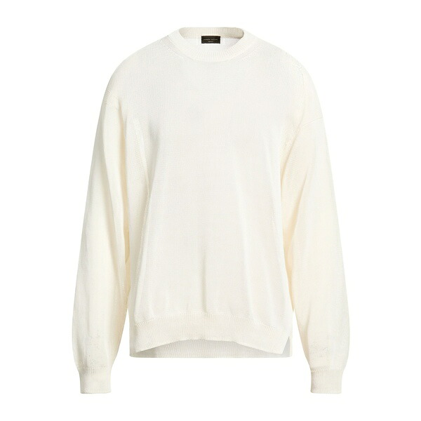 【貨物輸送無料】 ロベルトコリーナ メンズ 編み物\u0026プルオーバー アウター Sweaters White