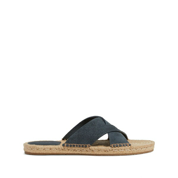 ゼニア メンズ サンダル シューズ Crossover-strap suede espadrilles Blue