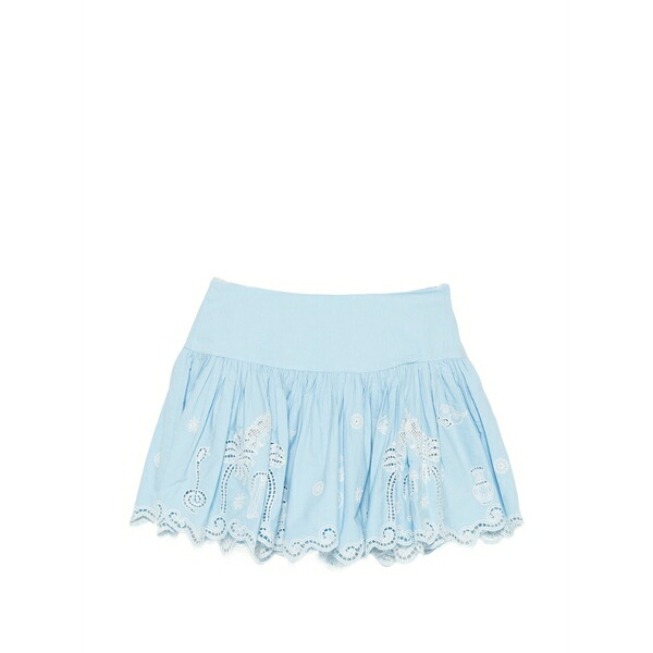アレメ レディース スコート ボトムス Maizy scalloped-trim mini skirt Blue