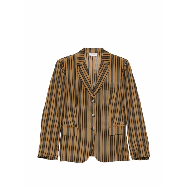 アルベルト ビアーニ レディース 上衣＆上衣 アウター Striped blazer Brown