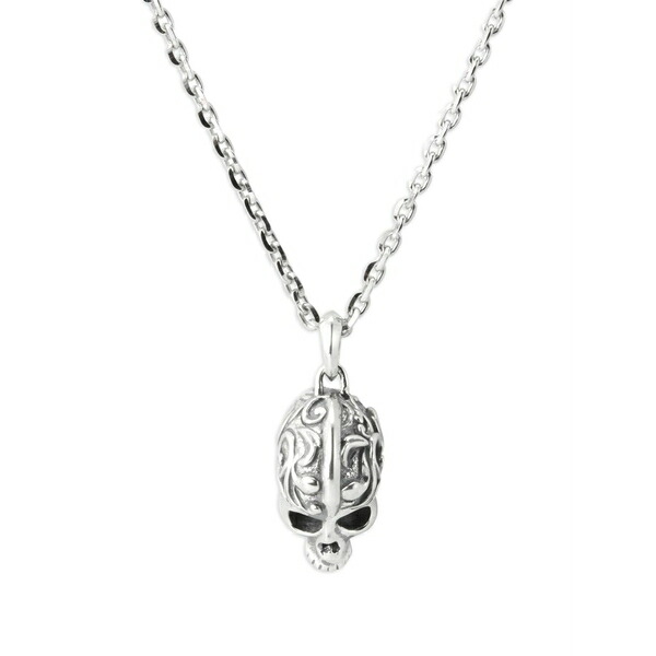 エマニュエレ ビコッキ メンズ ネックレス・チョーカー アクセサリー Large skull necklace Silver｜asty