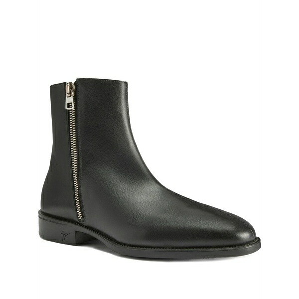 ジュゼッペザノッティ メンズ ブーツ シューズ Zip-detail leather boots Black｜asty