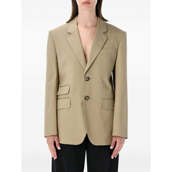 意中の女 レディース 上衣＆上衣 アウター Single-breasted notched-lapels blazer Neutrals