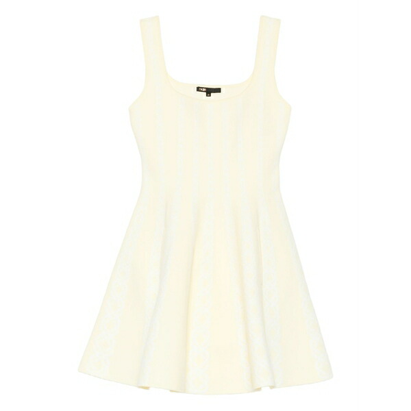 マージュ レディース 衣裳 トップス Square-neck knitted mini dress Yellow
