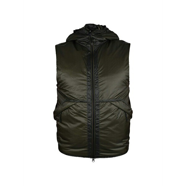 シーピーカンパニー メンズ 厚地の外套 アウター Goggle-detail nada shell down gilet Green