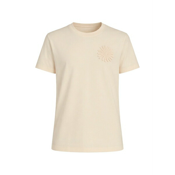 砂子ロ メンズ ティーシャツ トップス Flower-patch t-shirt Neutrals