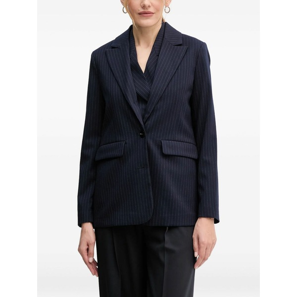 ベネトン  レディース 上衣＆上衣 アウター Pinstripe pocket blazer Blue