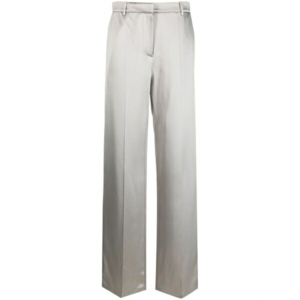 マグダ・ブトリム レディース カジュアルパンツ ボトムス Silk wide-leg trousers Grey｜asty