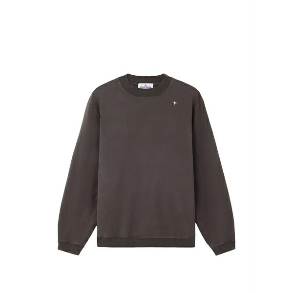 ストーンアイランド メンズ パーカー・スウェットシャツ アウター Crew-neck logo sweatshirt Brown