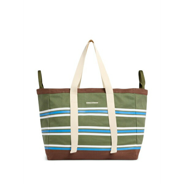 ディースクエアード レディース トートバッグ 御徒面子 D2 college tote bag Green